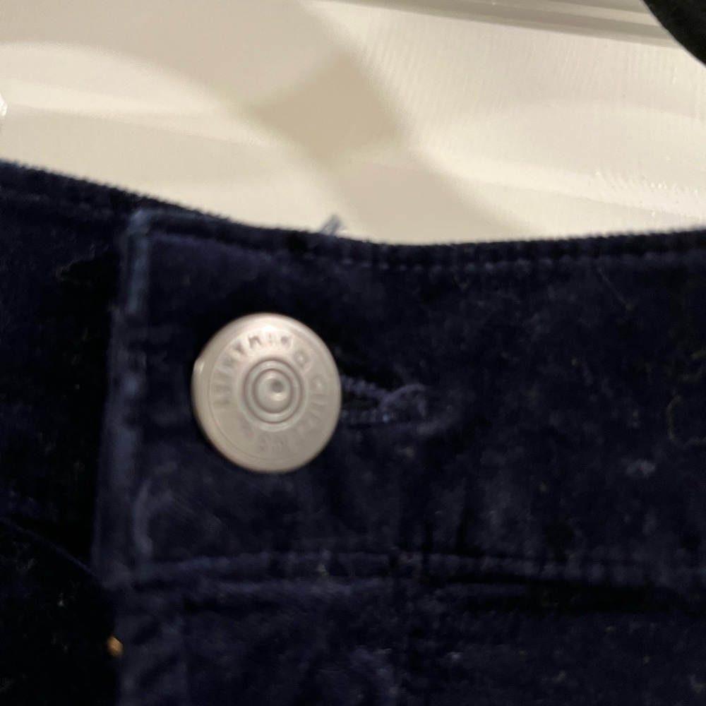Citizens of humanity navy blue velvet jeans. Slim straight style. Only worn once